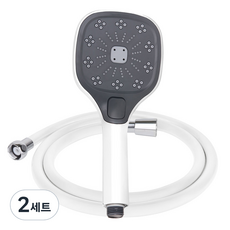 쓰리아웃 체인지 샤워기 호스 세트 1.5m, 2세트, 화이트