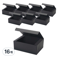 素色禮物盒 4號 21 x 15 x 8cm, 16個, 黑色