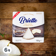 브리에뜨 스모크향 치즈, 125g, 1개입, 6개
