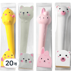 말랑말랑 스퀴시 중성펜 0.5mm, 랜덤발송, 20개