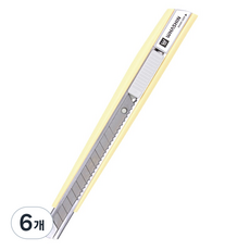 화신 215 커터칼 소 9mm, 옐로우, 6개