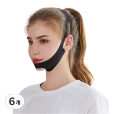 休奧利 睡眠防張嘴束帶 無縫款 黑色, 6個