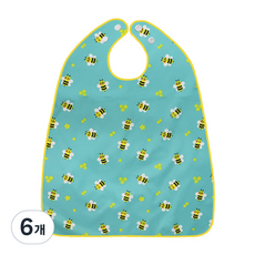 Derhappy 成人防水蜜蜂鈕扣式圍兜, 薄荷綠, 6個