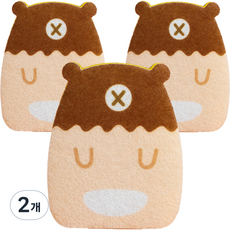 퀵살림 가정용 캐릭터 설거지 스펀지 수세미 02 이봐 곰, 2개, 1개입