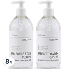 hibee 奶瓶餐具清潔液 瓶裝 無香, 8個, 500ml