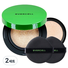 에버셀 셀 유스 퍼펙트 쿠션 14g +리필 14g 세트, 라이트 21호, 2개