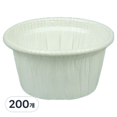 천운패키지 원형 베이킹컵 50, 화이트, 200개