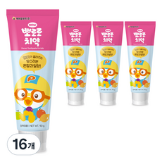 뽀로로 저불소 치약 혼합과일향, 90g, 16개
