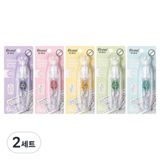 유니비 밑줄 하이라이터 마카롱 스티커 롤타입 5종 세트, 2세트, 1개입