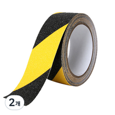 그루터기친구 논슬립테이프 노랑검정 사선 5cm x 10m, 2개