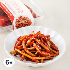 정성식품 양념마늘쫑, 100g, 6팩