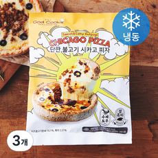 갓쿡스 단짠 불고기 시카고 피자 (냉동), 376g, 1개입, 3개