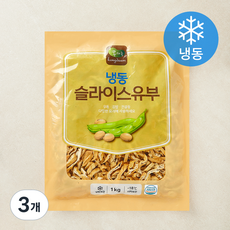 콩다움 슬라이스 유부 (냉동), 1kg, 3개