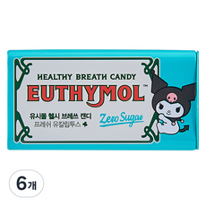 유시몰 헬시브레쓰 프레쉬 유칼립투스 무설탕 자일리톨 캔디, 34g, 6개