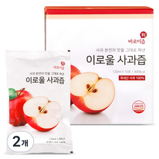 바로이즙 이로울 사과즙 10p, 1.2L, 2개