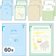 펜피아 800 초등제본 3-6 음악 노트, 랜덤발송, 60개