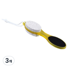스테디얼 뒷꿈치 갈라짐 케어 3IN1 발 관리 도구엘로우, 1개입, 3개, 56g