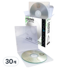COMWOOD CD / DVD 軟質薄殼 半透明 5mm, CW-SC10, 30個