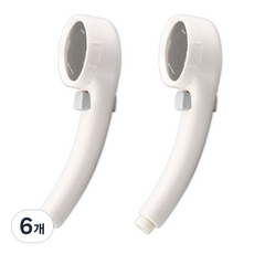 OON 온오프 스탑퍼 샤워 헤드, 6개, 화이트