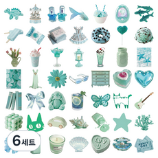 미소로운 노트북 스티커 49종 세트, style 9, 6세트