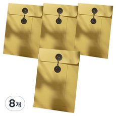 微笑紙質文件檔案收納袋 16 x 23 cm, 黃色, 8個