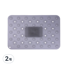 요라나 풋브러쉬 세척 매트 사각, 1개입, 2개