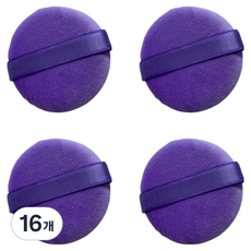 Selvia大型蜜粉粉撲 均碼 直徑60mm*高10mm, 紫色, 16個