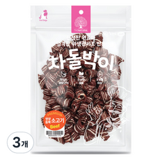 더내추럴 강아지 차돌박이 건조간식, 소고기, 500g, 3개