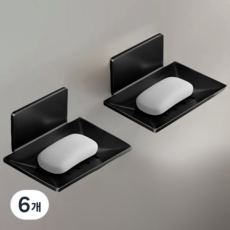 Sallimdaepyo 浴室肥皂架, 曜石黑, 6個