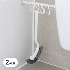 MONACO OLIVE 空間魔法纖巧馬桶刷 + 伸縮桿 + S型掛鉤 6件組, 白色, 2套