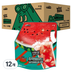 까페리얼 쟈뎅 수박 에이드, 1.5L, 12개