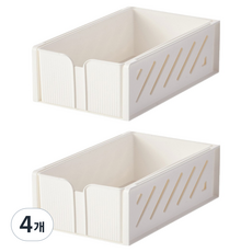 모두템 서랍형 사각 데스크 정리함, 화이트, 4개
