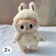 칠시 라부부 인형 안경 악세사리, 투명, 2개