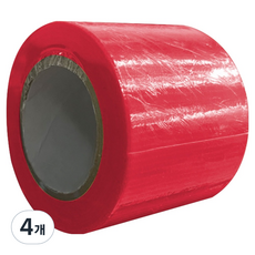 World Clean 高黏性強力棉質膠帶 50mm x 10m 紅色, 4個