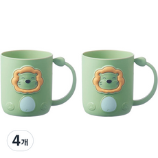 THE ZAKKA 七彩獅子牙刷杯均碼, 綠色, 4個