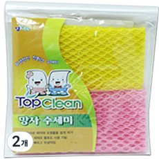 탑크린 망사수세미, 2개