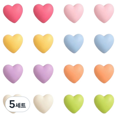 디오셀 네오디움 미니 자석 하트 8종 x 2p 세트, 혼합색상, 5세트