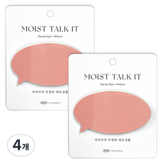PLEPIC Moist Talk It黏性便利貼, 14粉色圓形, 4本, 1本
