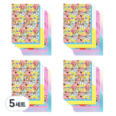 스폰지밥 루카랩 A5 6공 다이어리 페이퍼 커버 4종 세트, 5세트