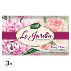 dalan 達欖 Le Jardin 牡丹玫瑰皂, 200g, 200g, 3個