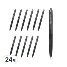 PILOT 百樂 Super Grip G 按壓式油性原子筆 0.7mm BPGG-8R-F, 黑色, 24個