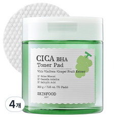 SKINFOOD Shine Muscat積雪草BHA爽膚棉片 200g, 4個