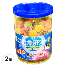 廣融 優力壯魚肝油 + 鈣 軟糖，補充兒童營養，含維他命A、D、E, 275g, 2罐