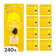 건영크린텍 3단 황사 마스크 아동용 KF80 소형, 80개입, 3개, 검정