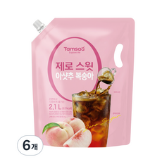 탐사 제로스윗 아샷추 복숭아, 6개, 2.1L