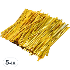 모하코 컬러 빵끈 막대타이 800p, 골드, 15cm, 5세트
