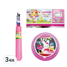 Young Art筆刷套裝+調色板+水壺套裝, 粉色, 3組