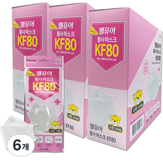 웰퓨어황사마스크(3단소형)(KF80), 30개입, 6개, 화이트
