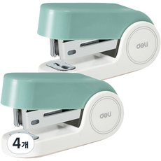 deLi 得力 Nudy 迷你釘書機 33號釘 雙色款, 薄荷綠, 4個