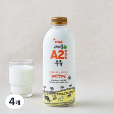 새미촐 유기농 인증 A2우유, 900ml, 4개